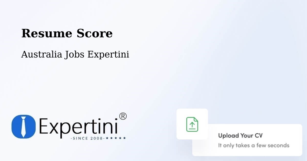 Resume Score & Job Description Match Tool – Flinders - Australia Jobs Expertini
